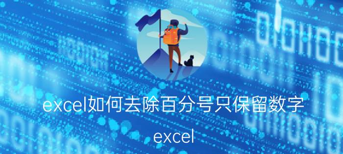 excel如何去除百分号只保留数字 excel 设置了百分数还是小数怎么办？